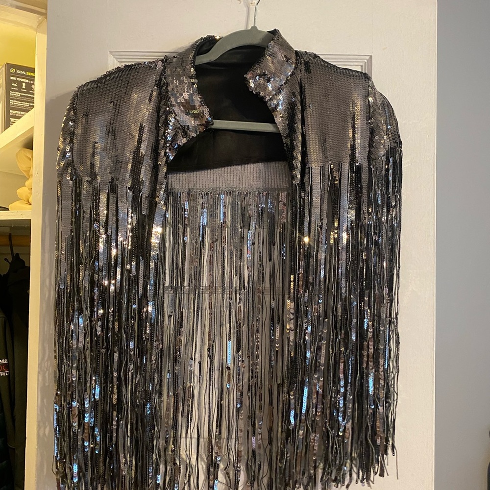 Sequin Fringe Jacket